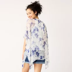 Women's Sonoma Goods For Life® Easy Tye Dye Tie Front Ruana -Sonoma Goods For Life Sales 5614894 ALT