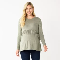 Maternity Sonoma Goods For Life® Long Sleeve Empire Waist Top -Sonoma Goods For Life Sales 5635424 Green