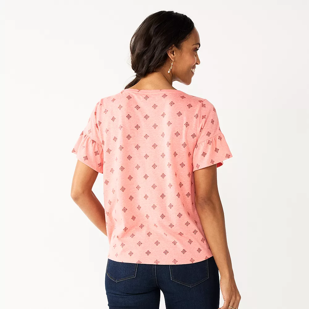 Women's Sonoma Goods For Life® Ruffled Babydoll Top 7 Women's Sonoma Goods For Life® Ruffled Babydoll Top - Image 7