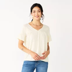 Women's Sonoma Goods For Life® Ruffled Babydoll Top 10 Women's Sonoma Goods For Life® Ruffled Babydoll Top -Sonoma Goods For Life Sales 5665750 Cream