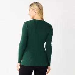 Maternity Sonoma Goods For Life® Fitted Puff Sleeve Sweater -Sonoma Goods For Life Sales 5666269 ALT