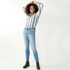 Women's Sonoma Goods For Life® Curvy High-Waisted Skinny Jeans -Sonoma Goods For Life Sales 5670980 ALT4