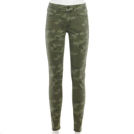 Women's Sonoma Goods For Life® Curvy High-Waisted Skinny Jeans -Sonoma Goods For Life Sales 5670980 Green Camo