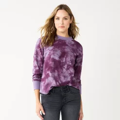 Women's Sonoma Goods For Life® Mockneck Waffle Top 17 Women's Sonoma Goods For Life® Mockneck Waffle Top -Sonoma Goods For Life Sales 5672315 Berry Tie Dye