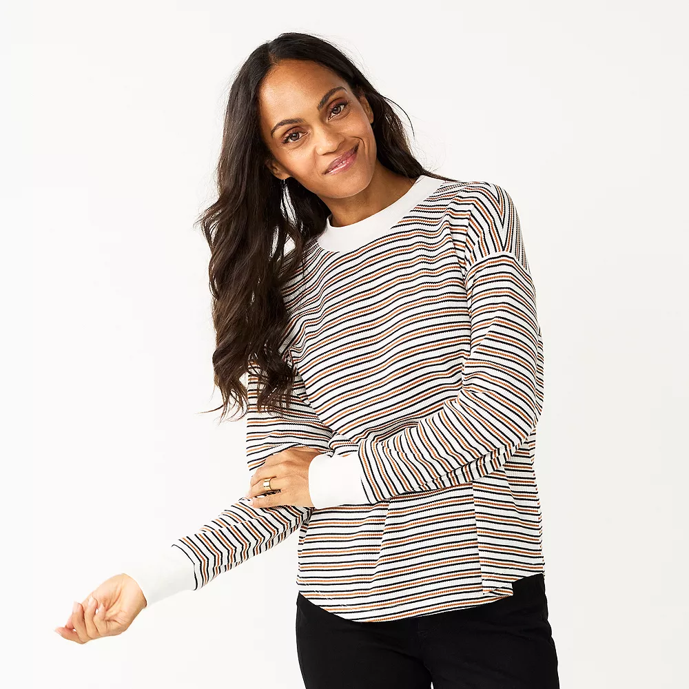 Women's Sonoma Goods For Life® Mockneck Waffle Top 8 Women's Sonoma Goods For Life® Mockneck Waffle Top - Image 8