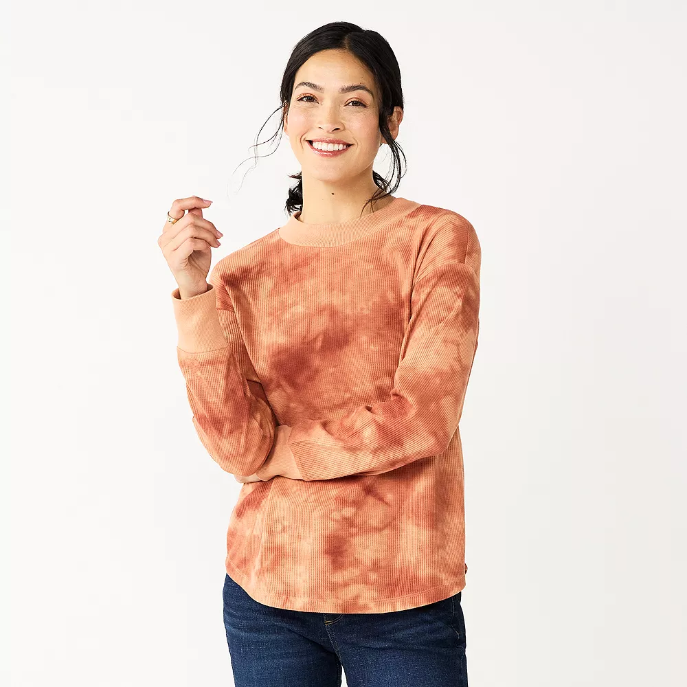 Women's Sonoma Goods For Life® Mockneck Waffle Top 9 Women's Sonoma Goods For Life® Mockneck Waffle Top - Image 9