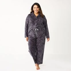 Plus Size Sonoma Goods For Life® Velour Pajama Shirt & Pajama Pants Sleep Set 13 Plus Size Sonoma Goods For Life® Velour Pajama Shirt & Pajama Pants Sleep Set -Sonoma Goods For Life Sales 5675146 ALT2