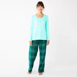 Petite Sonoma Goods For Life® Flannel Pajama Pants & Pajama Top Sleep Set