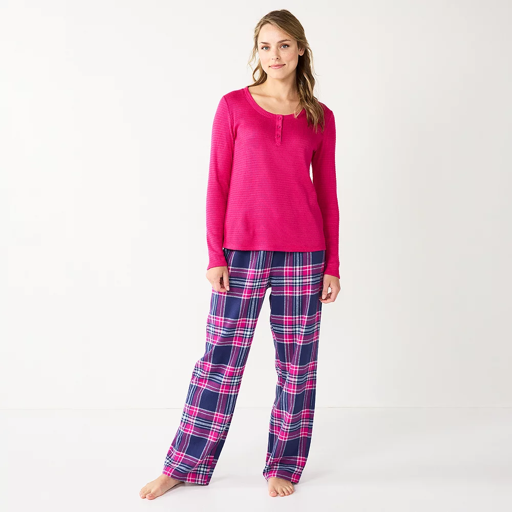 Petite Sonoma Goods For Life® Flannel Pajama Pants & Pajama Top Sleep Set 2 Petite Sonoma Goods For Life® Flannel Pajama Pants & Pajama Top Sleep Set - Image 2