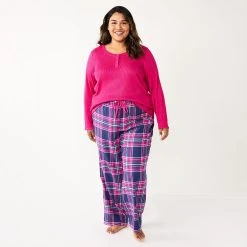 Plus Size Sonoma Goods For Life® Flannel Pajama Pants & Pajama Top Sleep Set 6 Plus Size Sonoma Goods For Life® Flannel Pajama Pants & Pajama Top Sleep Set -Sonoma Goods For Life Sales 5675638 Navy Forest Pld