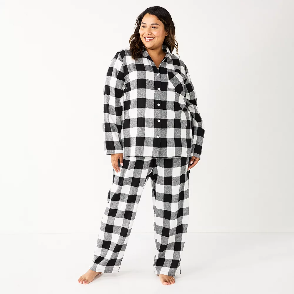 Plus Size Sonoma Goods For Life® Flannel Pajama Shirt & Pajama Pants Sleep Set 4 Plus Size Sonoma Goods For Life® Flannel Pajama Shirt & Pajama Pants Sleep Set - Image 4