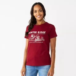 Women's Sonoma Goods For Life® Short Sleeve Christmas Graphic Tee -Sonoma Goods For Life Sales 5686036 Winter Ridge