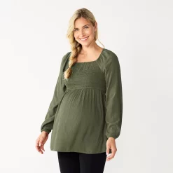 Maternity Sonoma Goods For Life® Smocked Bodice Empire Top 9 Maternity Sonoma Goods For Life® Smocked Bodice Empire Top -Sonoma Goods For Life Sales 5686595 Green