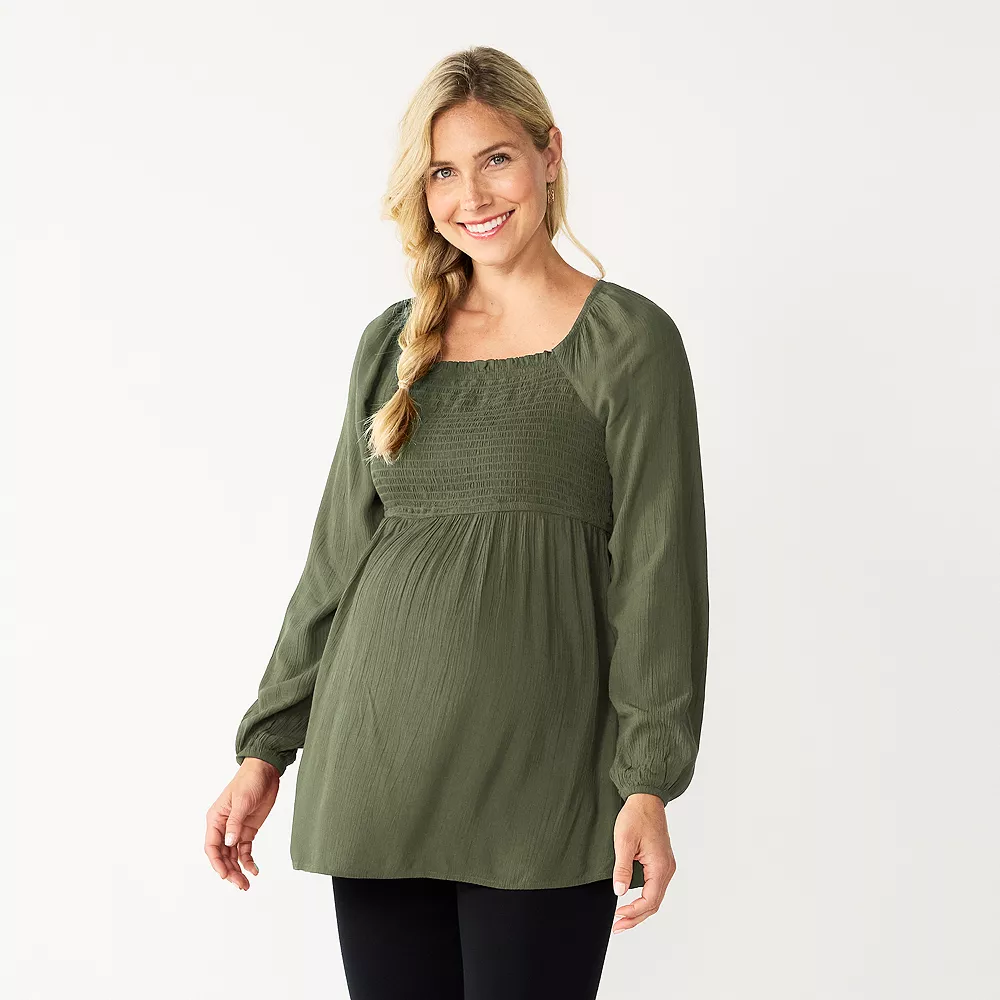 Maternity Sonoma Goods For Life® Smocked Bodice Empire Top 4 Maternity Sonoma Goods For Life® Smocked Bodice Empire Top - Image 4