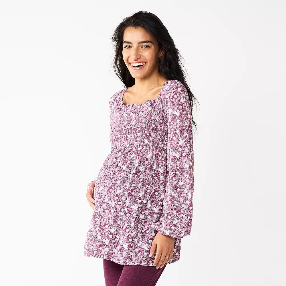 Maternity Sonoma Goods For Life® Smocked Bodice Empire Top 2 Maternity Sonoma Goods For Life® Smocked Bodice Empire Top - Image 2