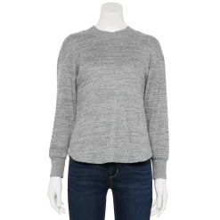 Petite Sonoma Goods For Life® Mockneck Waffle Top -Sonoma Goods For Life Sales 5686604 Captivate Gray
