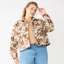 Plus Size Sonoma Goods For LifeĀ® Cropped Shacket