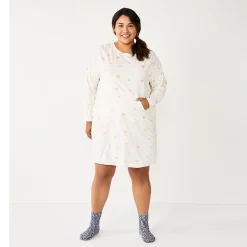 Plus Size Sonoma Goods For Life® 2-pc. Long Sleeve Crewneck Sleepshirt & Socks Set 10 Plus Size Sonoma Goods For Life® 2-pc. Long Sleeve Crewneck Sleepshirt & Socks Set -Sonoma Goods For Life Sales 5690616 Ivory Starry