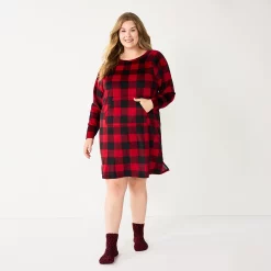 Plus Size Sonoma Goods For Life® 2-pc. Long Sleeve Crewneck Sleepshirt & Socks Set 8 Plus Size Sonoma Goods For Life® 2-pc. Long Sleeve Crewneck Sleepshirt & Socks Set -Sonoma Goods For Life Sales 5690616 Red Plush Buffalo