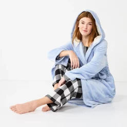 Women's Sonoma Goods For Life® Hooded Plush Long Robe -Sonoma Goods For Life Sales 5693609 ALT2