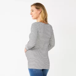 Maternity Sonoma Goods For Life® Long Sleeve Knotted Thermal Top -Sonoma Goods For Life Sales 5698993 ALT