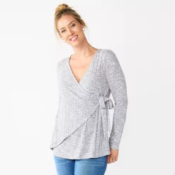 Maternity Sonoma Goods For Life® Nursing Wrap Top -Sonoma Goods For Life Sales 5703650 Gray
