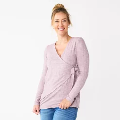 Maternity Sonoma Goods For Life® Nursing Wrap Top -Sonoma Goods For Life Sales 5703650 Plum