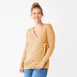 Maternity Sonoma Goods For Life® Nursing Wrap Top -Sonoma Goods For Life Sales 5703650 Yellow