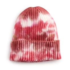 Women's Sonoma Goods For Life® Tie Dye Rib Beanie -Sonoma Goods For Life Sales 5731122 Red Dye