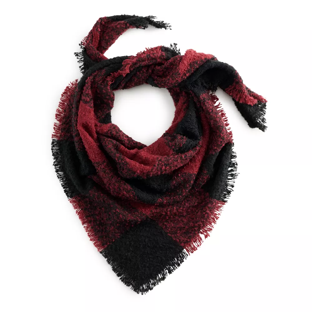 Women's Sonoma Goods For Life® Buffalo Triangle Scarf 3 Women's Sonoma Goods For Life® Buffalo Triangle Scarf - Image 3