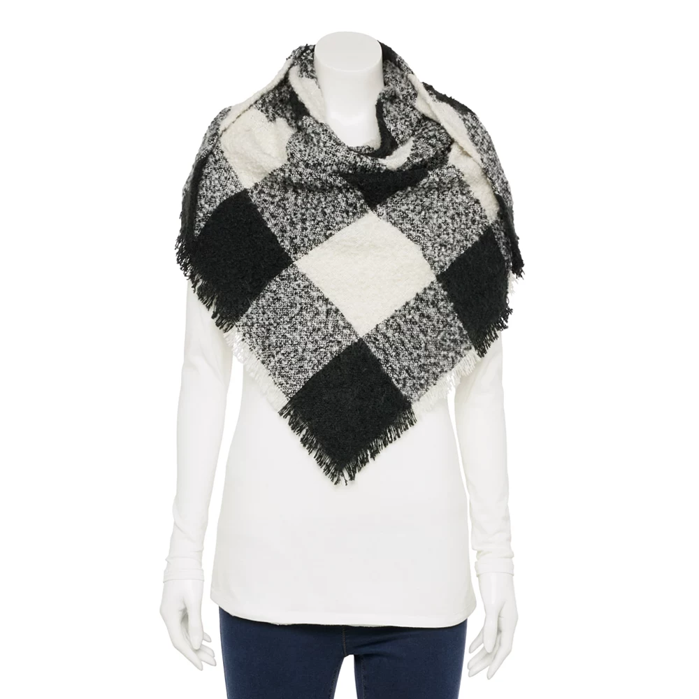 Women's Sonoma Goods For Life® Buffalo Triangle Scarf 2 Women's Sonoma Goods For Life® Buffalo Triangle Scarf - Image 2