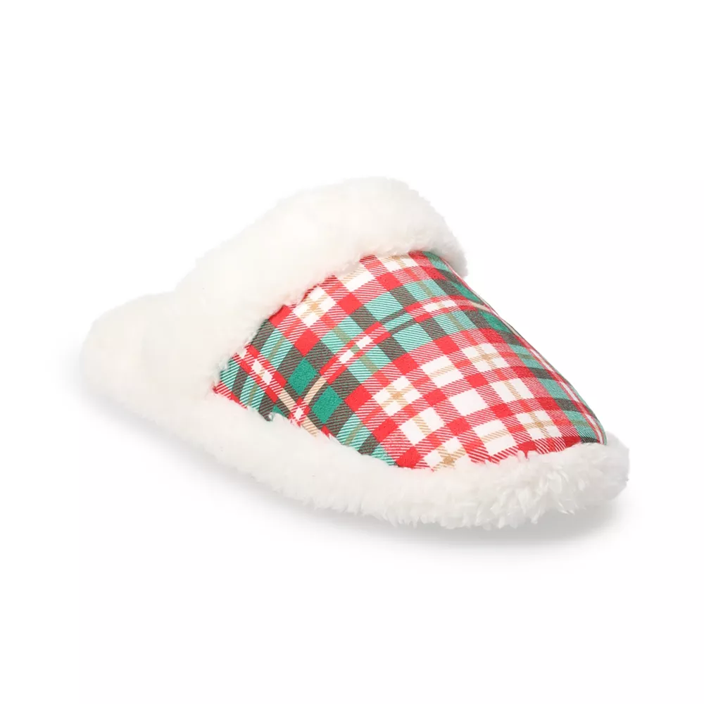 Women's Jammies For Your Families® Plaid Scruff Slippers 1 Women's Jammies For Your Families® Plaid Scruff Slippers