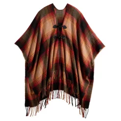 Women's Sonoma Goods For Life® Fireplace Plaid Topper with Toggles -Sonoma Goods For Life Sales 5831811 ALT2