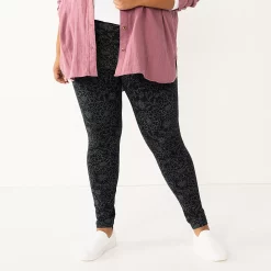 Plus Size Sonoma Goods For Life® Essential Mid-Rise Leggings