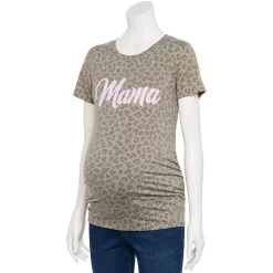 Maternity Sonoma Goods For Life® Fitted Crewneck Graphic Tee -Sonoma Goods For Life Sales 6120299 Cheetah Mama