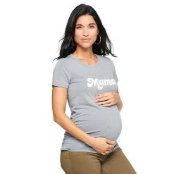 Maternity Sonoma Goods For Life® Fitted Crewneck Graphic Tee -Sonoma Goods For Life Sales 6120299 Gray Mama