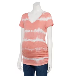 Maternity Sonoma Goods For Life® Essential V-Neck Tee -Sonoma Goods For Life Sales 6120474 Coral Dye