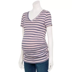 Maternity Sonoma Goods For Life® Essential V-Neck Tee -Sonoma Goods For Life Sales 6120474 Multi Stripe
