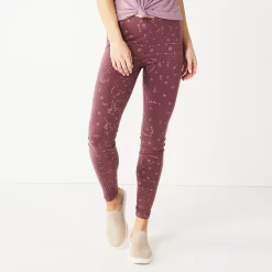 Women's Sonoma Goods For Life® Midrise Leggings -Sonoma Goods For Life Sales 6120748 Plum Geo Floral